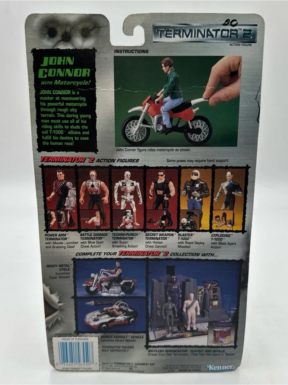 Vintage 1991 Kenner Terminator 2 John Connor Motorcycle Figure NEW Sealed MOC